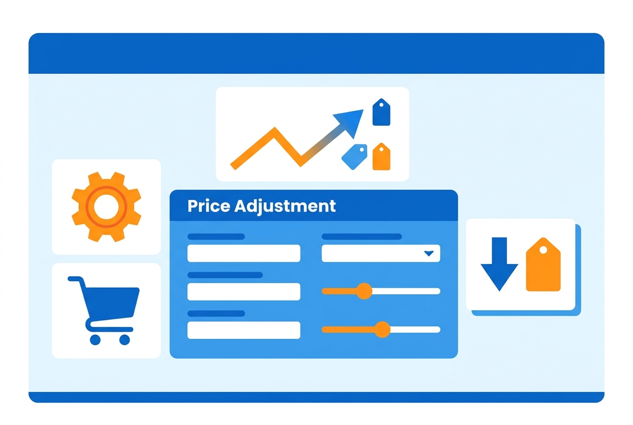 Ecommerce seller dashboard automatically repricing against competitor prices