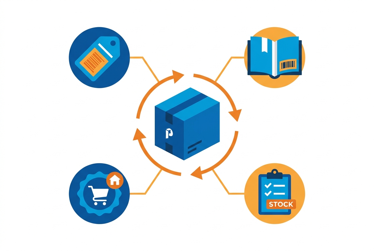 ASIN vs UPC, EAN, ISBN and SKU: how Amazon's identifier relates to global barcodes and internal SKUs