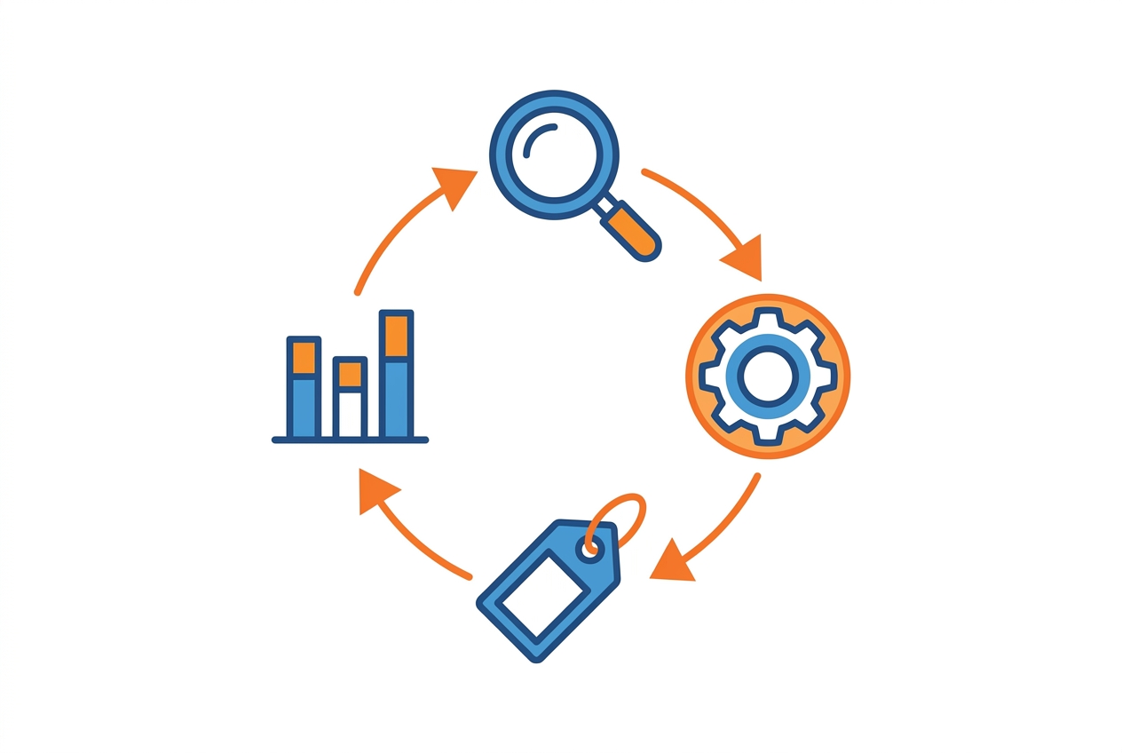 How automated repricing works — the monitor, decide, execute, measure loop