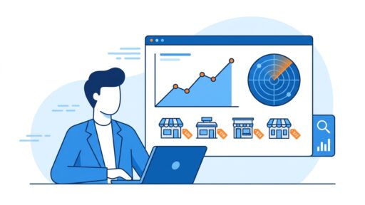 Competitor monitoring dashboard tracking rival storefronts and their prices