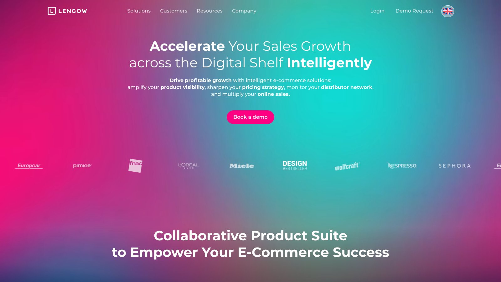 Lengow homepage — e-commerce automation and feed management platform