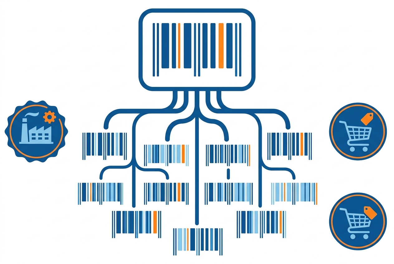 GTIN vs UPC vs EAN: UPC and EAN are kinds of GTIN, alongside ISBN, MPN, ASIN and SKU