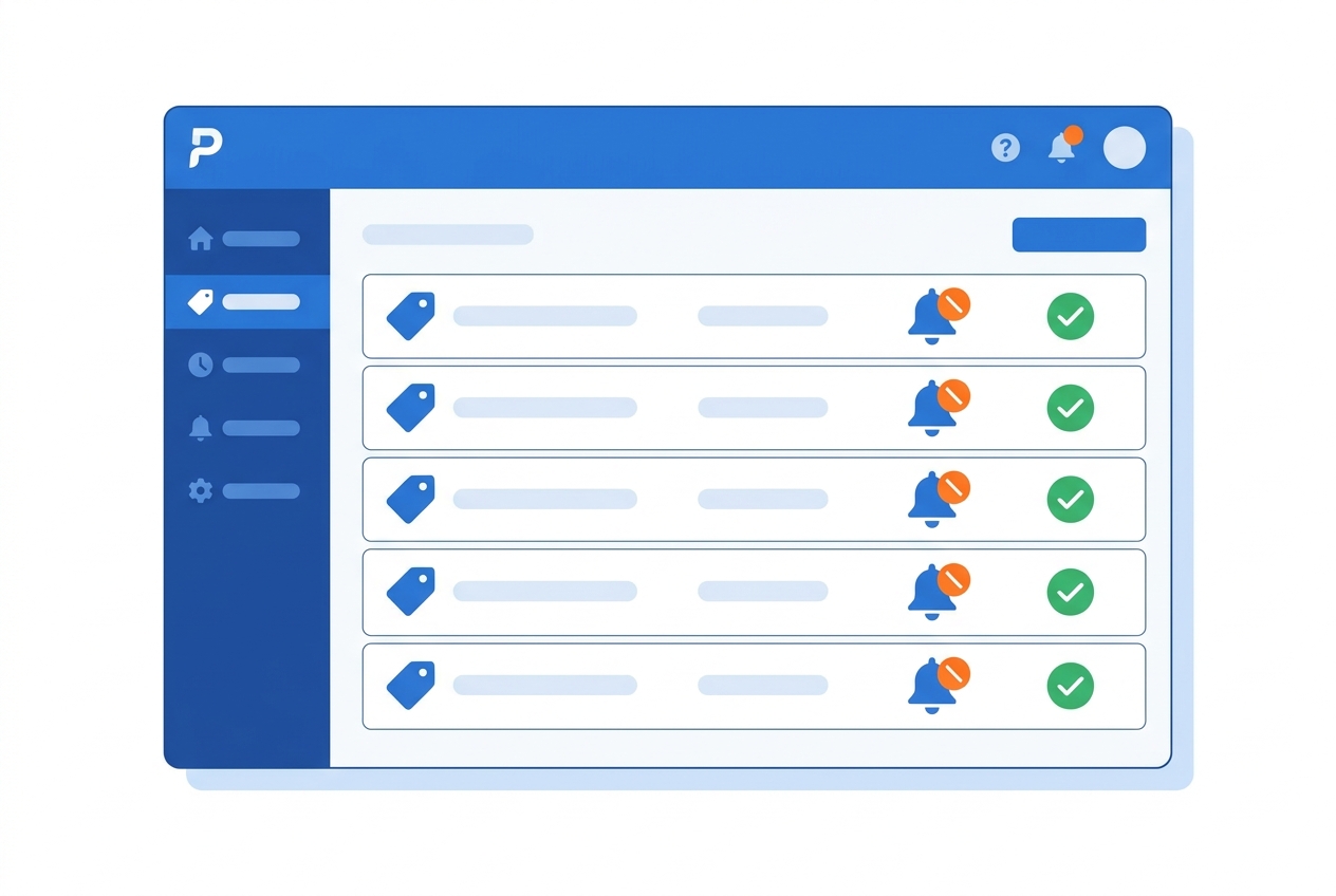 MAP monitoring software dashboard with violation alerts and compliance tracking