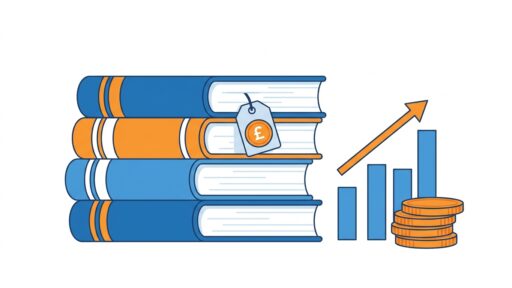 A stack of the best pricing strategy books with a price tag bookmark