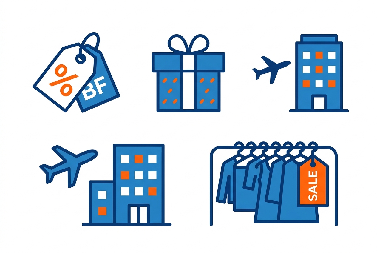 Seasonal pricing examples: Black Friday, holidays, peak travel and end-of-season sales